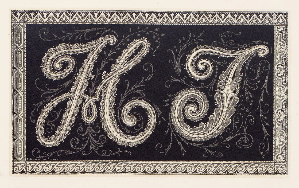 Les Petits Alphabets Du Brodeur Pl 13 Wall Art by Édouard Guichard - High-Resolution Digital Print