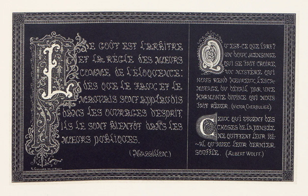 Les Petits Alphabets Du Brodeur Pl 23 Wall Art by Édouard Guichard - High-Resolution Digital Print