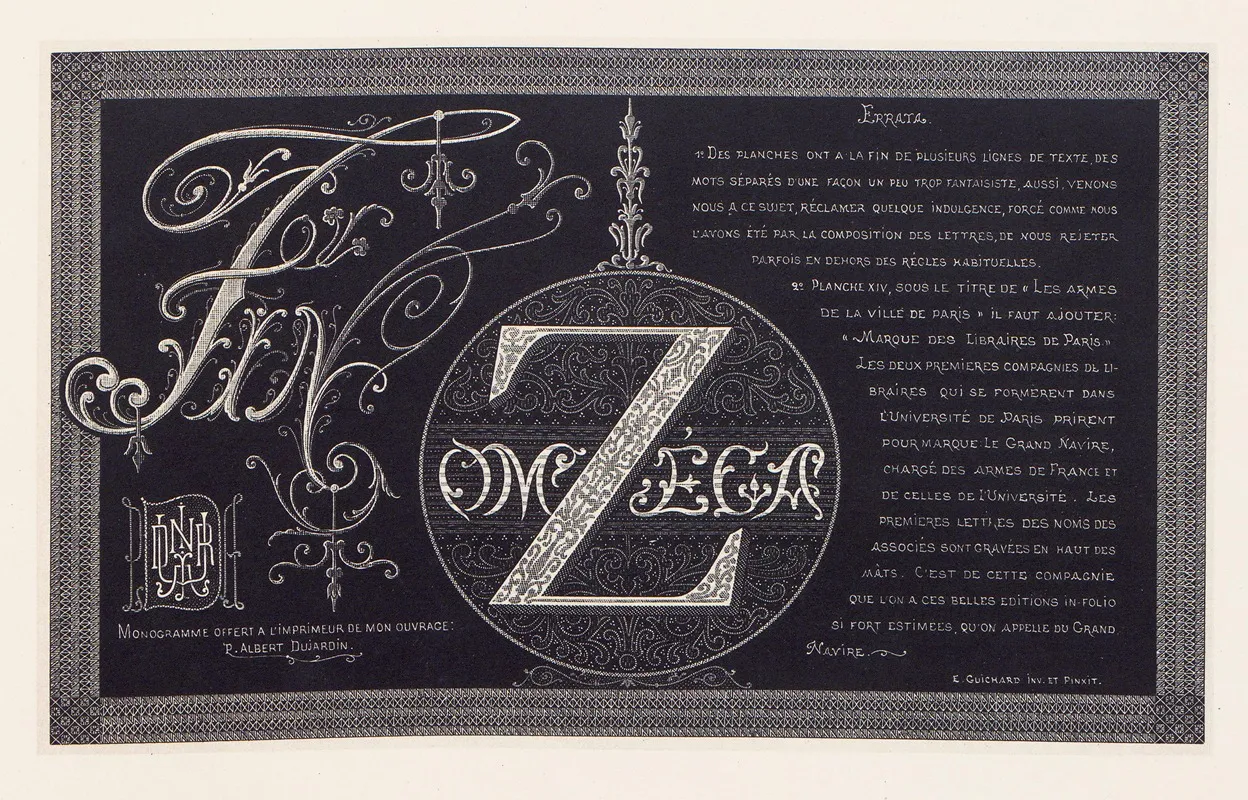 Les Petits Alphabets Du Brodeur Pl 25 Wall Art by Édouard Guichard - High-Resolution Digital Print