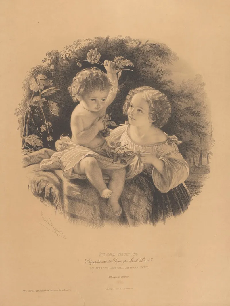 Les Petits Jardiniers Wall Art by Emile Lassalle - High-Resolution Digital Print