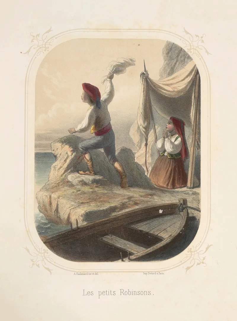 Les Petits Robinsons Wall Art by François Grenier - High-Resolution Digital Print