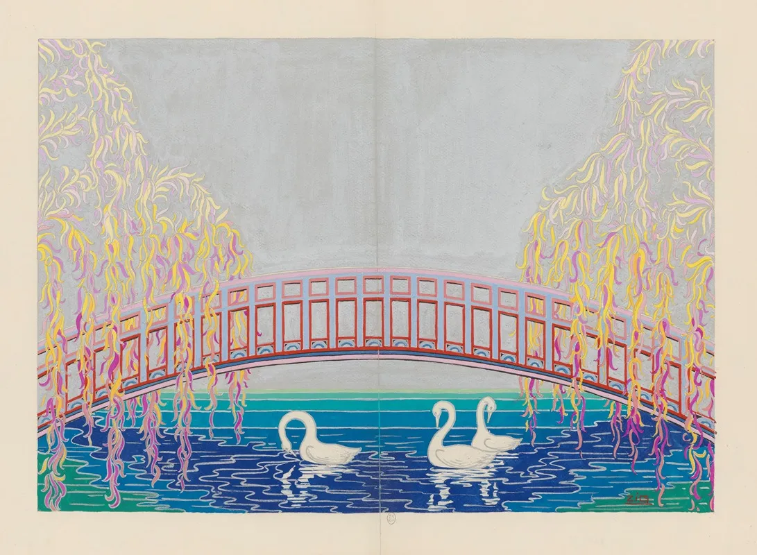 Les Ponts Maquette De Decor Wall Art by Zig (Louis Gaudin) - High-Resolution Digital Print