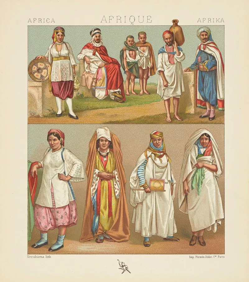 Les Populations Barbareques Costumes De Lalgerie Et De La Tunisie