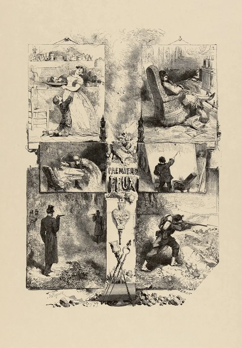 Les Premiers Feux Wall Art by Edmond Morin - High-Resolution Digital Print