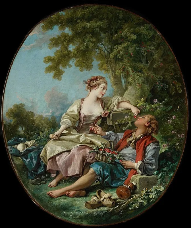 Les Sabots Wall Art by François Boucher - High-Resolution Digital Print