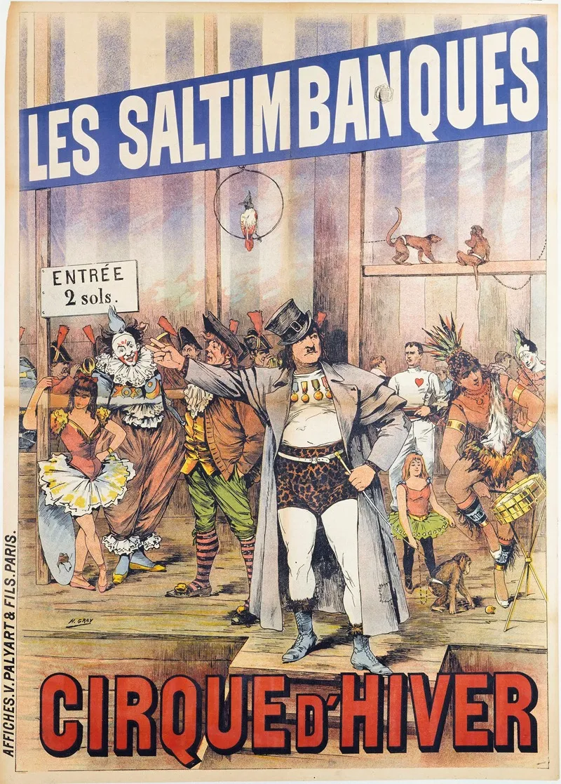 Les Saltimbanques Wall Art by Henri Boulanger Gray - High-Resolution Digital Print