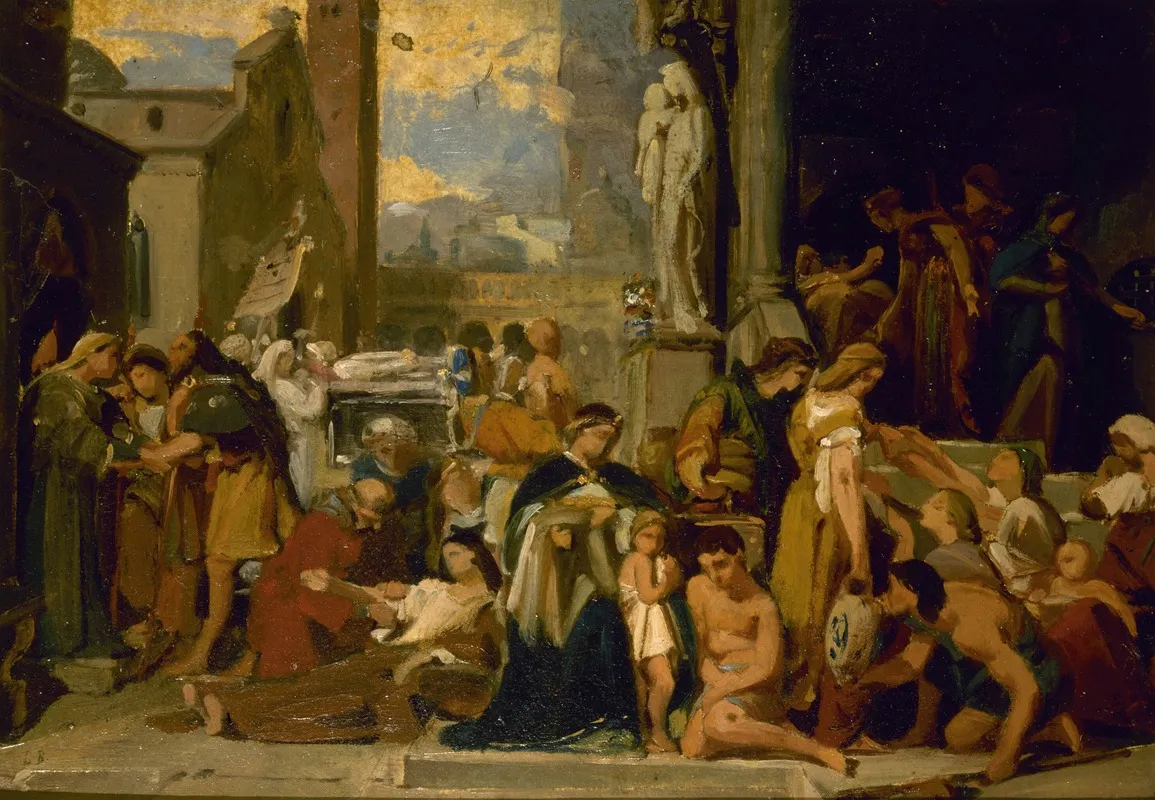 Les Sept Oeuvres De Misericorde 2 Wall Art by Jean-Louis Bezard - High-Resolution Digital Print