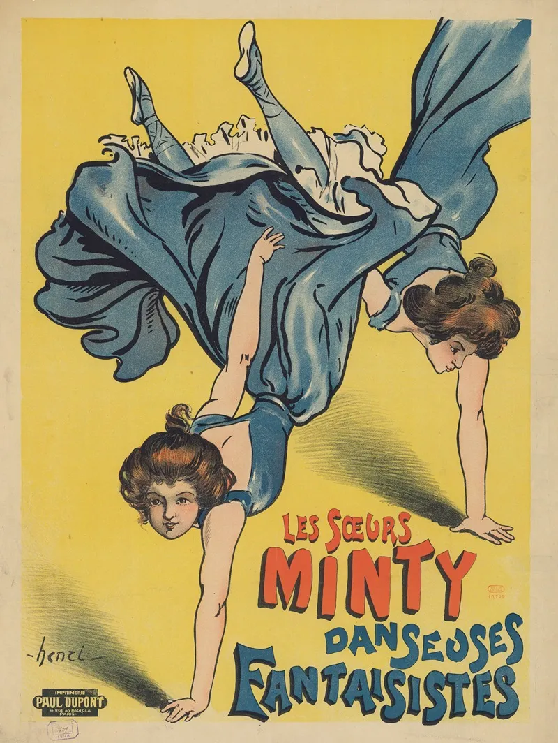 Les Soeurs Minty Danseuses Fantaisistes Wall Art by Imp. Paul Dupont - High-Resolution Digital Print