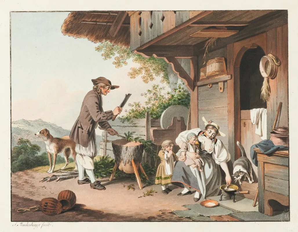 Les Soins Maternels Wall Art by Sigmund Freudenberger - High-Resolution Digital Print