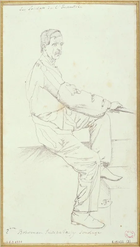 Les Soldats De Lindustrie Deuxieme Foreur Du Puits De Passy 1855 1861 Wall Art by Ignace François Bonhomme - High-Resolution Digital Print