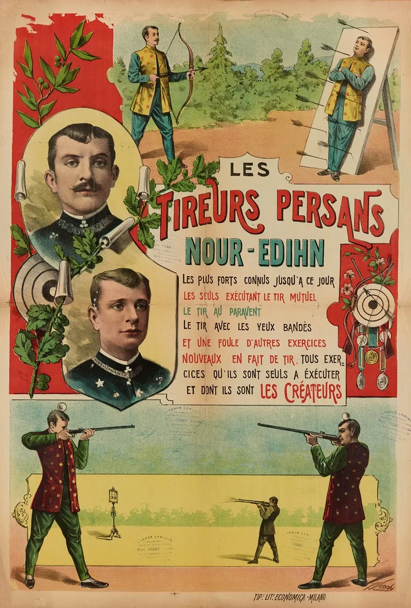 Les Tireurs Persans Nour Edihn Wall Art by Vecchi da Matta - High-Resolution Digital Print