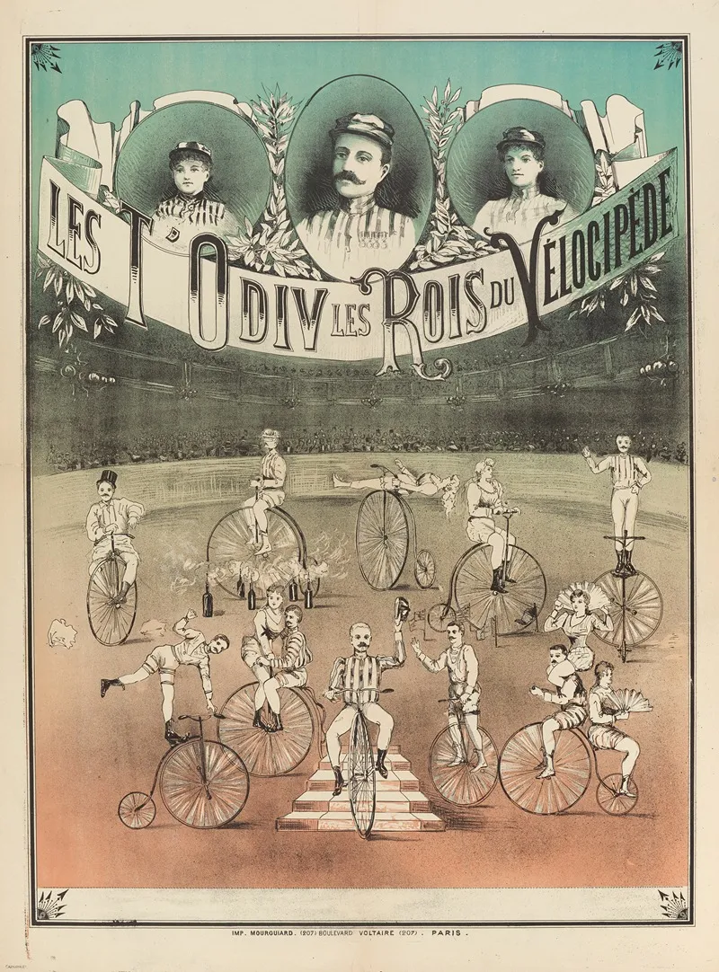 Les Todiv Les Rois Du Velocipede Wall Art by Imp. Mourguiard - High-Resolution Digital Print
