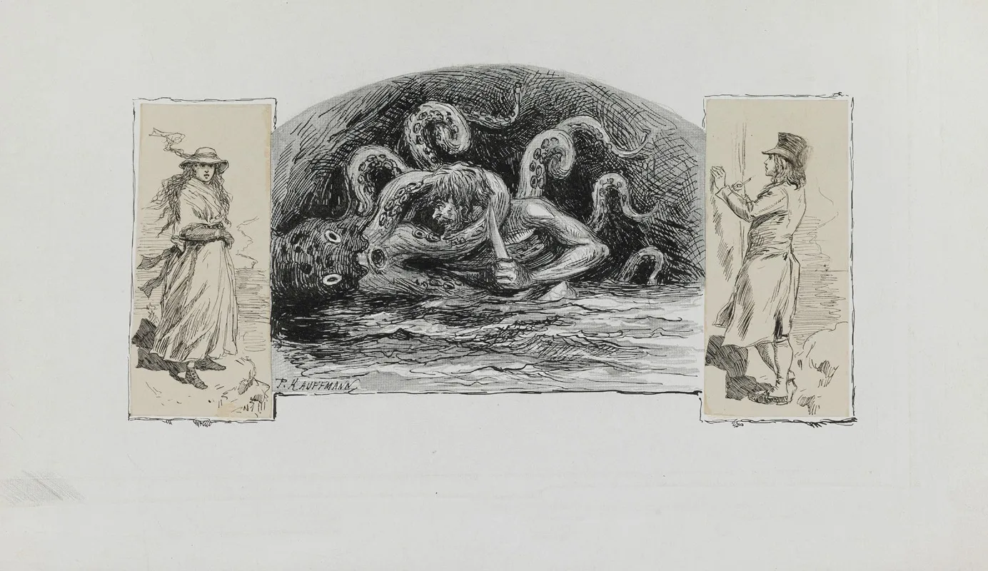 Les Travailleurs De La Mer Wall Art by Paul-Adolphe Kauffmann - High-Resolution Digital Print