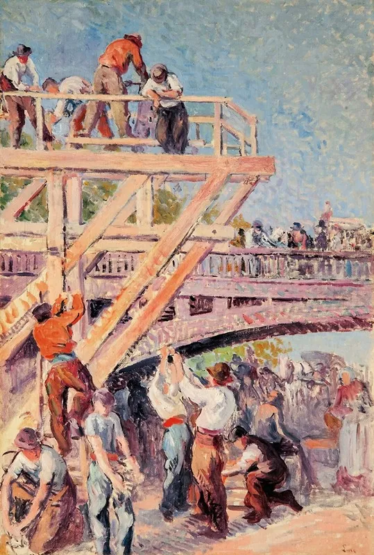 Les Travailleurs Wall Art by Maximilien Luce - High-Resolution Digital Print
