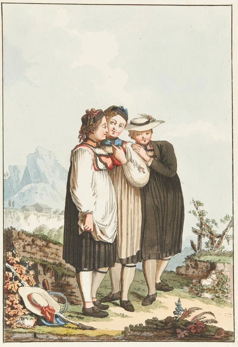 Les Trois Graces De Gougisberg Wall Art by Gottfried Locher - High-Resolution Digital Print