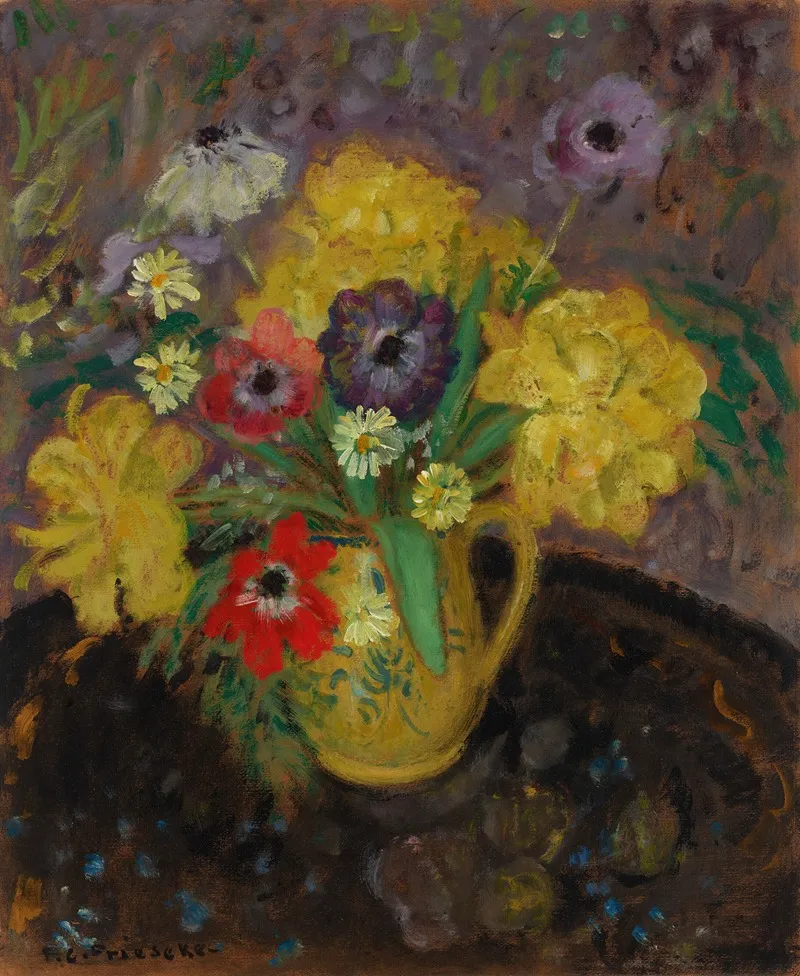 Les Tulipes Jaunes Wall Art by Frederick Carl Frieseke - High-Resolution Digital Print