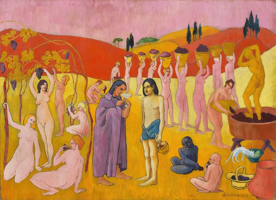 Les Vendanges De Noe Lautomne Wall Art by Pierre Girieud - High-Resolution Digital Print