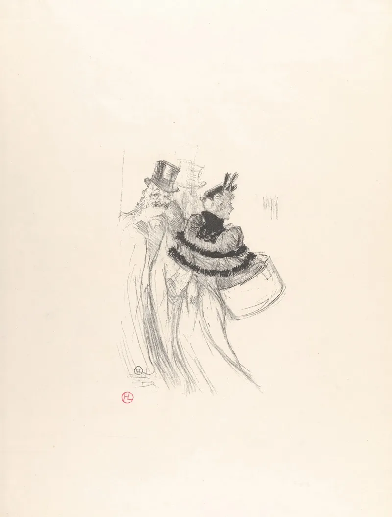 Les Vieux Messieurs The Old Gentlemen Wall Art by Henri de Toulouse-Lautrec - High-Resolution Digital Print
