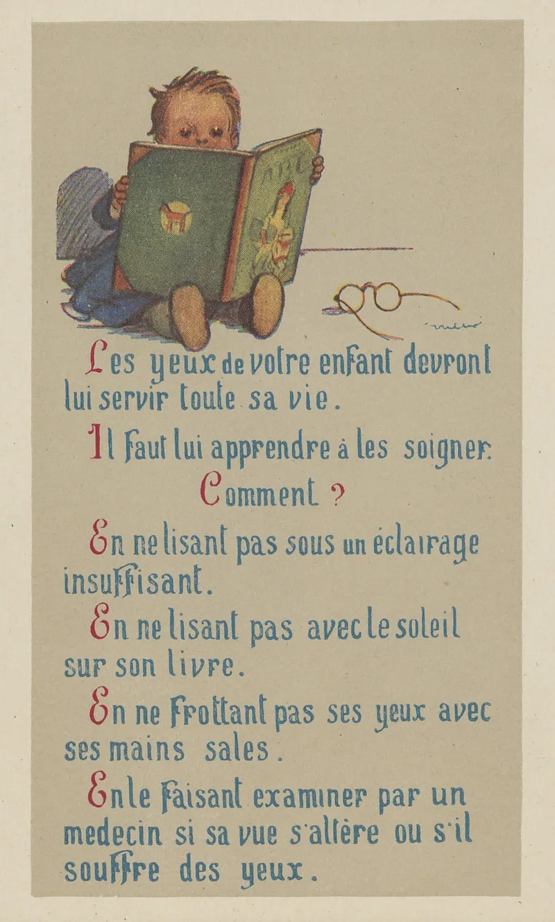 Les Yeux De Votre Enfant Devront Lui Servir Toute Sa Vie Wall Art by Moullot - High-Resolution Digital Print