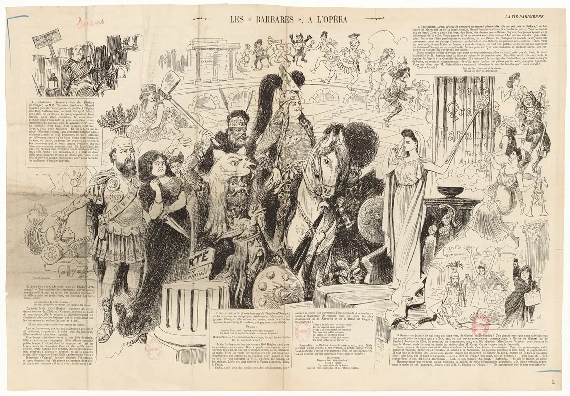 Lesbarbares A Lopera Wall Art by Sahib (Louis Ernest Lesage) - High-Resolution Digital Print