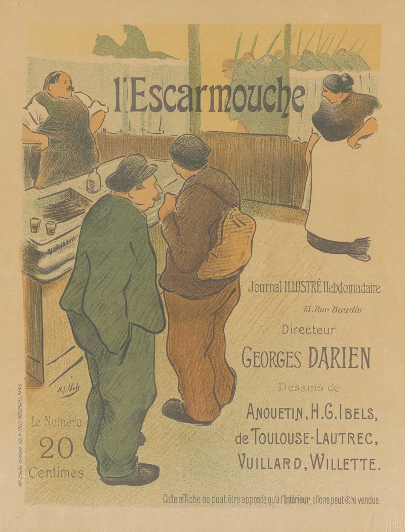 Lescarmouche Journal Illustre Hebdomadaire Wall Art by Henri-Gabriel Ibels - High-Resolution Digital Print