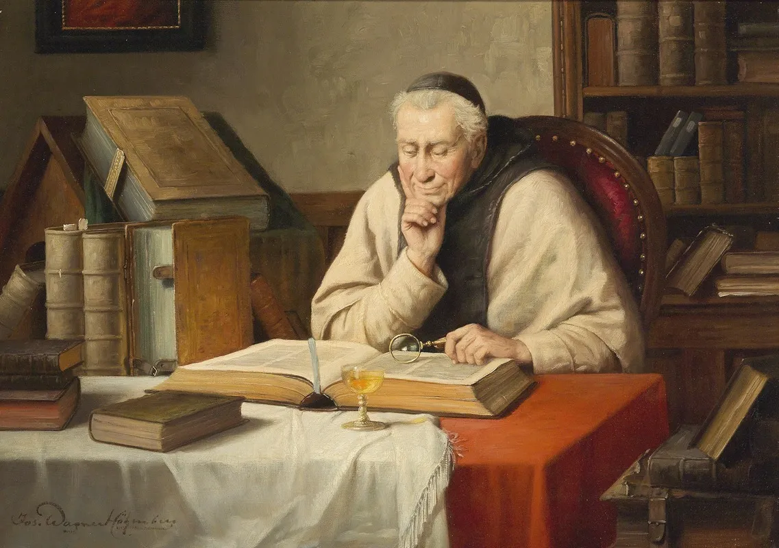Lesender Monch 2 Wall Art by Josef Wagner-Höhenberg - High-Resolution Digital Print