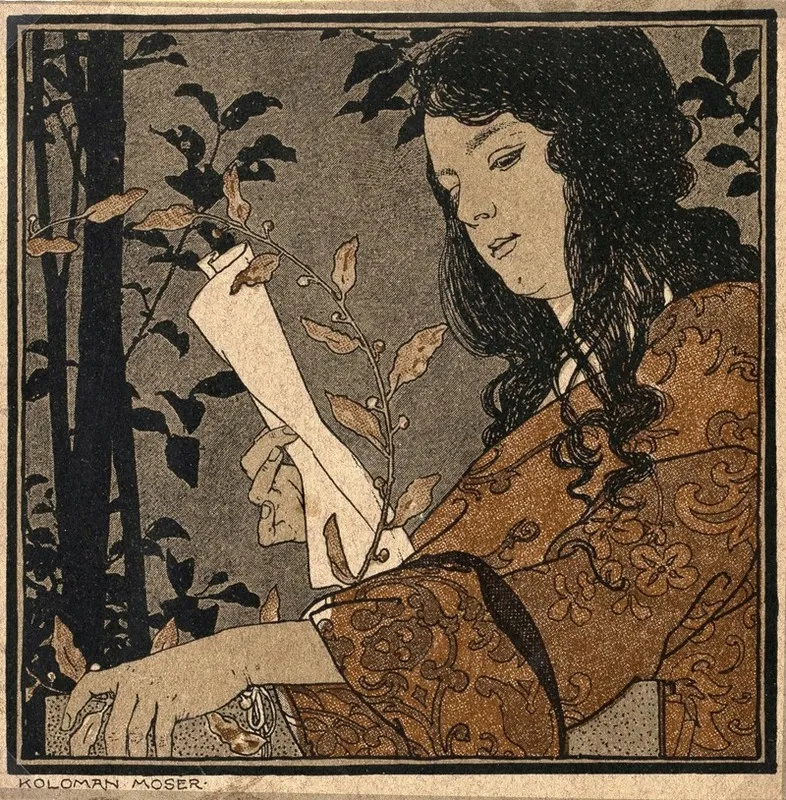 Lesendes Madchen 5 Wall Art by Koloman Moser - High-Resolution Digital Print