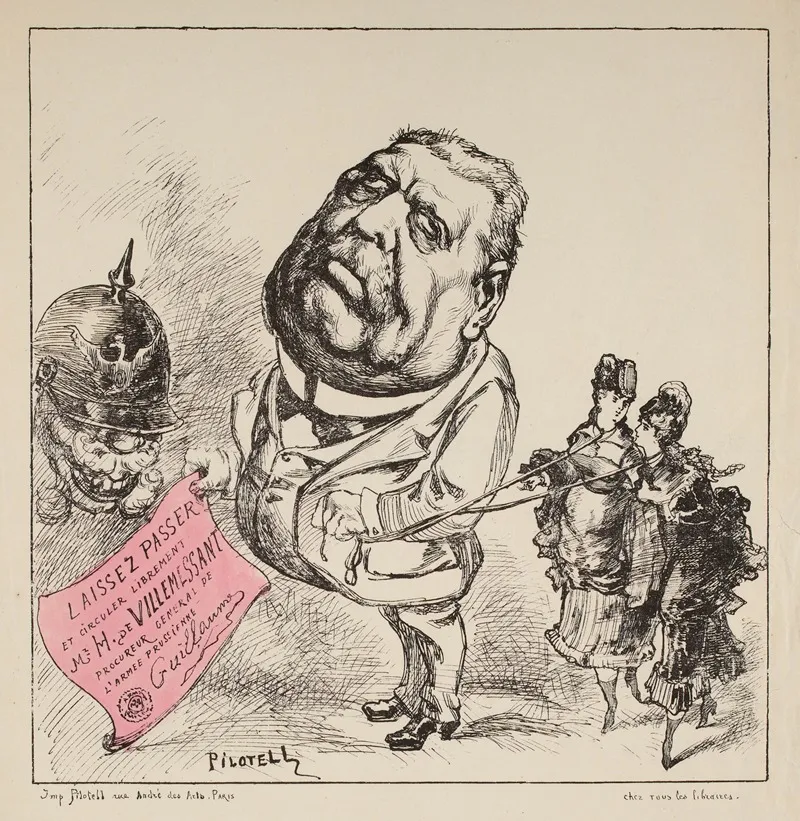 Lespion Prussien H De Villemessant Wall Art by Georges Pilotelle - High-Resolution Digital Print