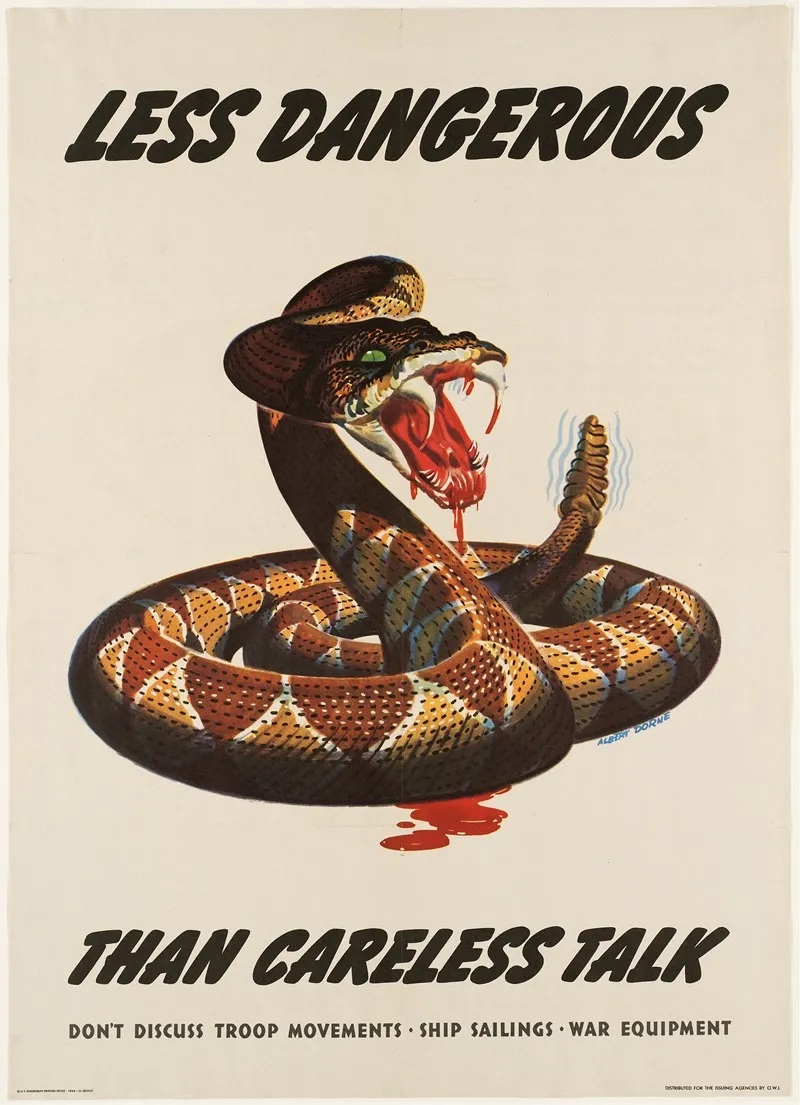 Less Dangerous Than Careless Talk Wall Art by Albert Dorne - High-Resolution Digital Print