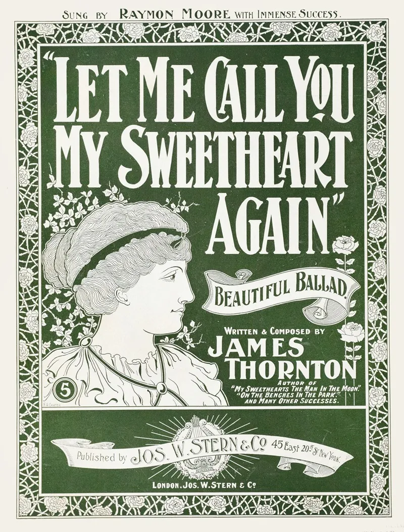 Let Me Call You My Sweetheart Again Wall Art by Anonymous - High-Resolution Digital Print