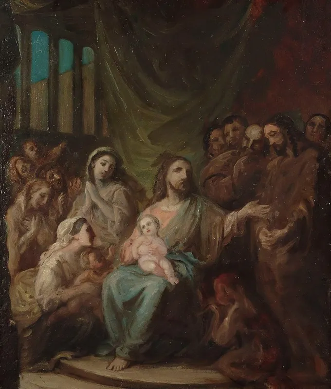Let The Children Come To Me Wall Art by Robert Wilhelm Ekman - High-Resolution Digital Print