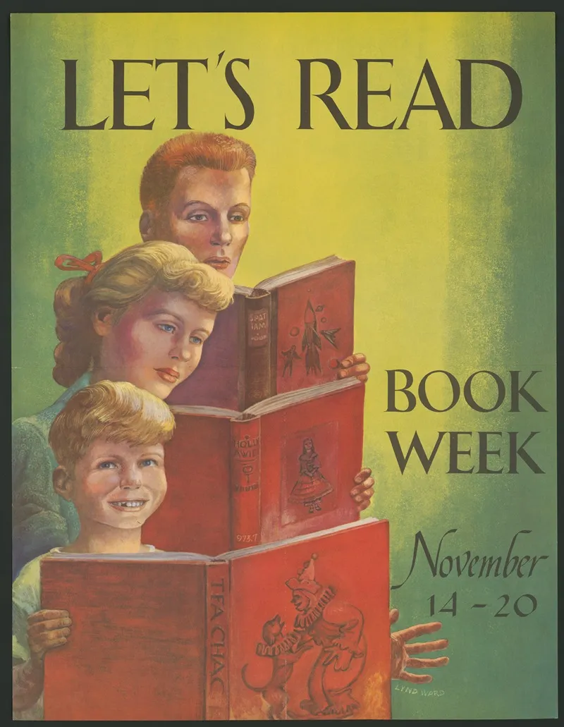 Lets Read Book Week Nov 14 20 Wall Art by Lynd Ward - High-Resolution Digital Print