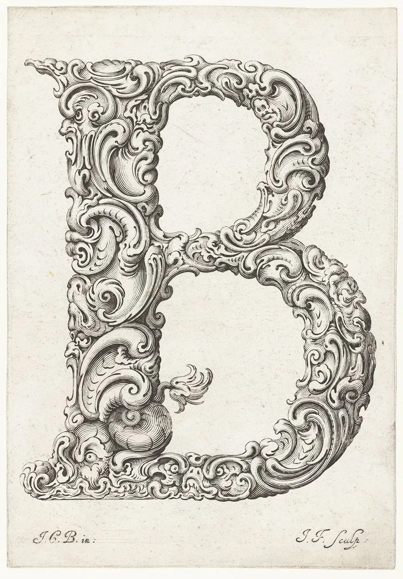 Letter B 2 Wall Art by Jeremias Falck - High-Resolution Digital Print