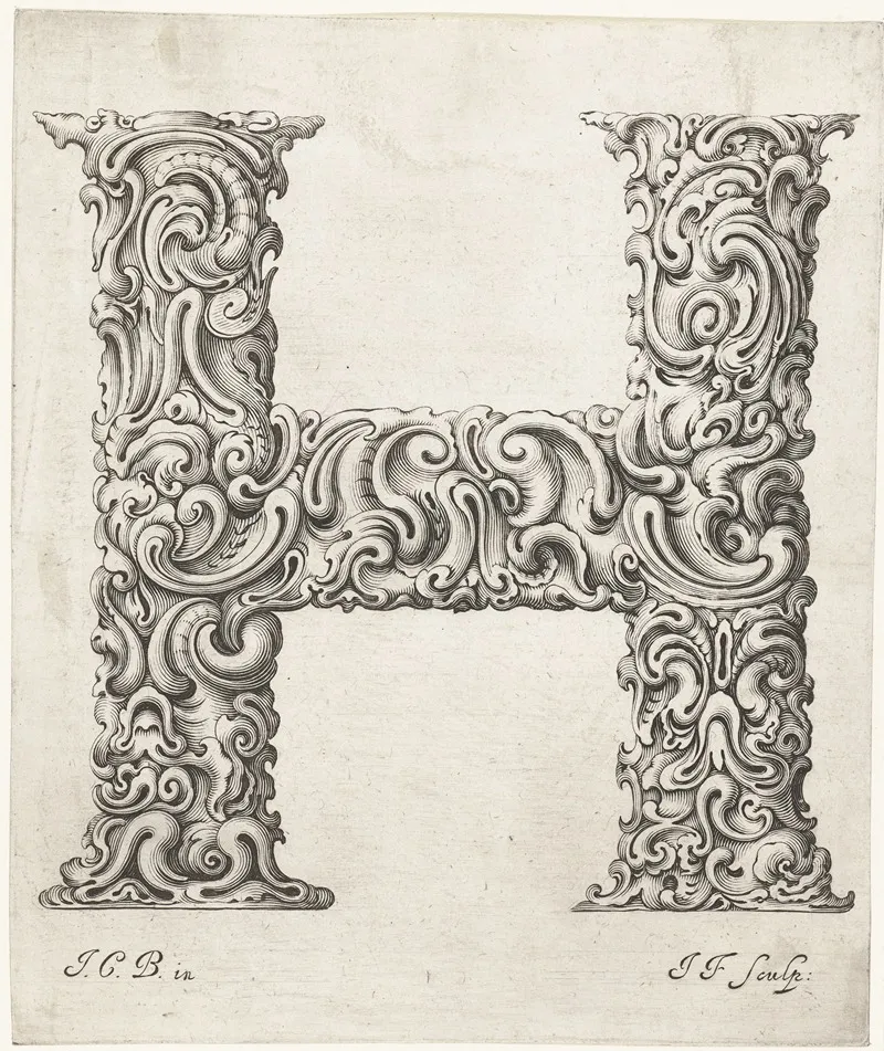 Letter H 2 Wall Art by Jeremias Falck - High-Resolution Digital Print