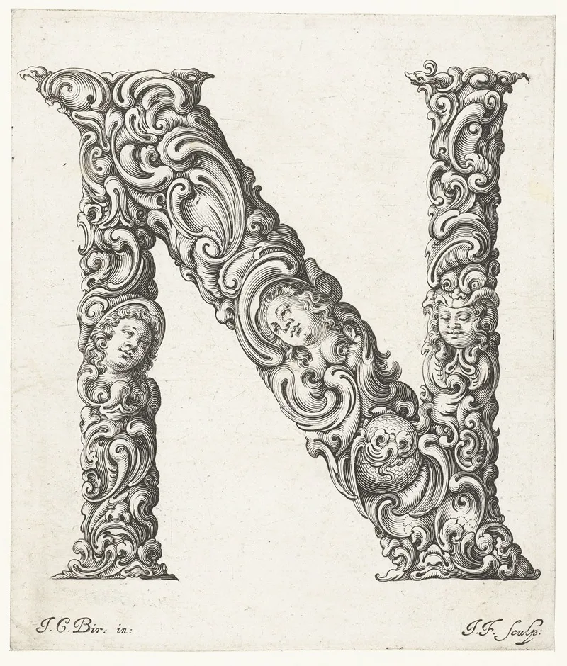 Letter N 2 Wall Art by Jeremias Falck - High-Resolution Digital Print