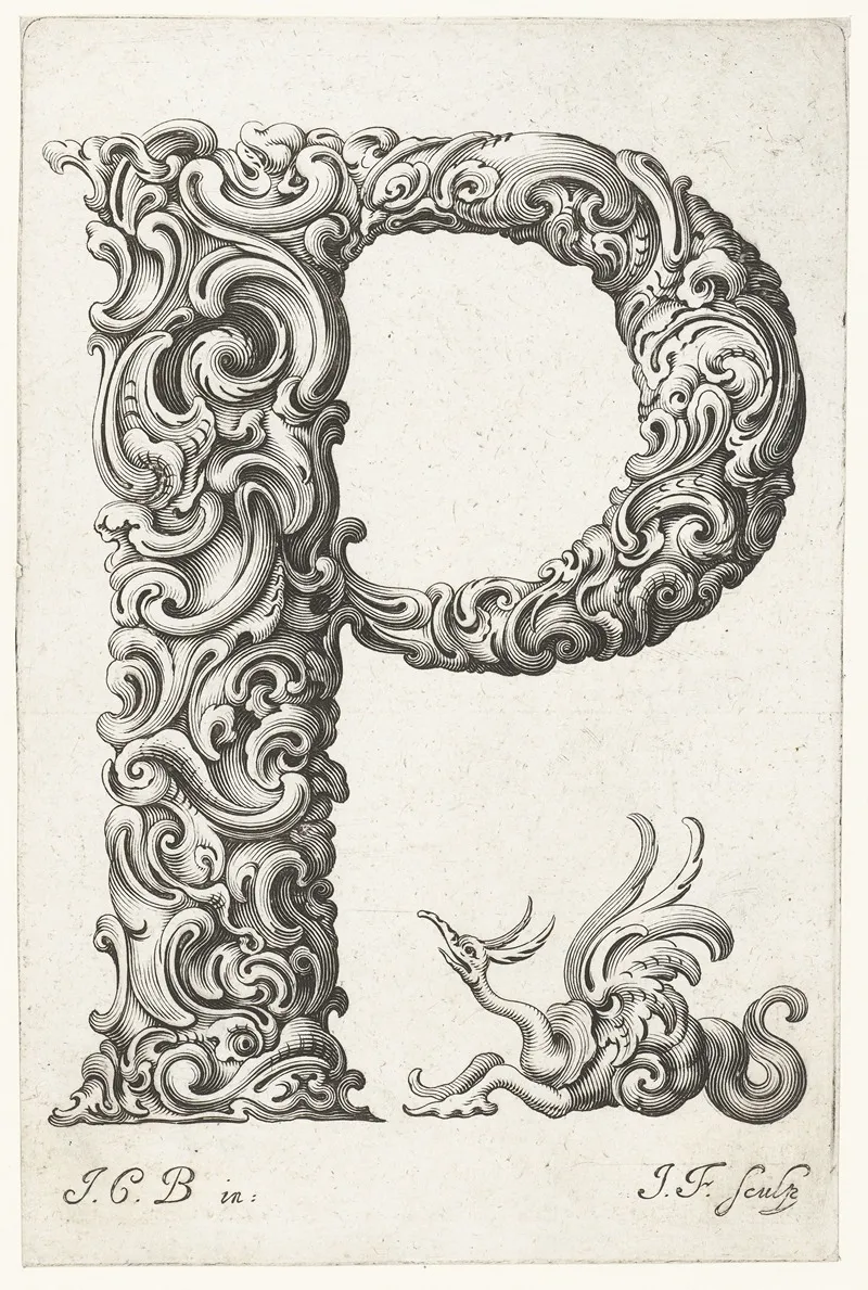 Letter P 2 Wall Art by Jeremias Falck - High-Resolution Digital Print