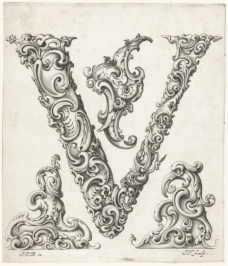 Letter V 2 Wall Art by Jeremias Falck - High-Resolution Digital Print