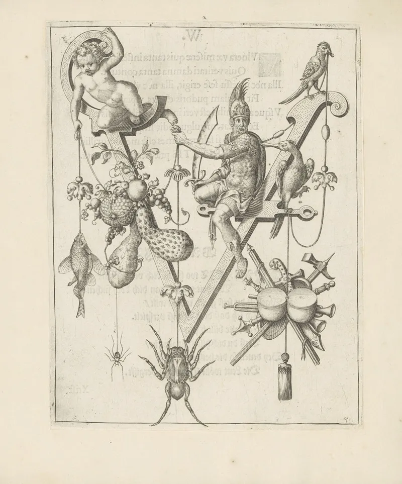 Letter V U With Uriah Wall Art by Johann Theodor de Bry - High-Resolution Digital Print