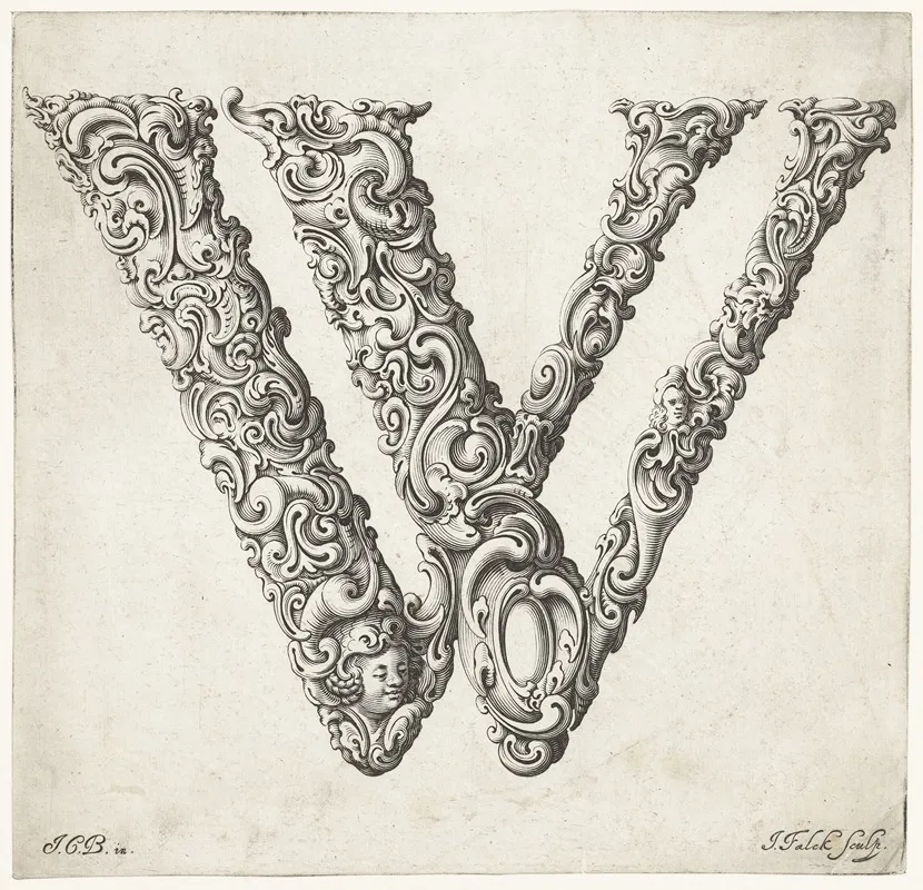 Letter W Wall Art by Jeremias Falck - High-Resolution Digital Print