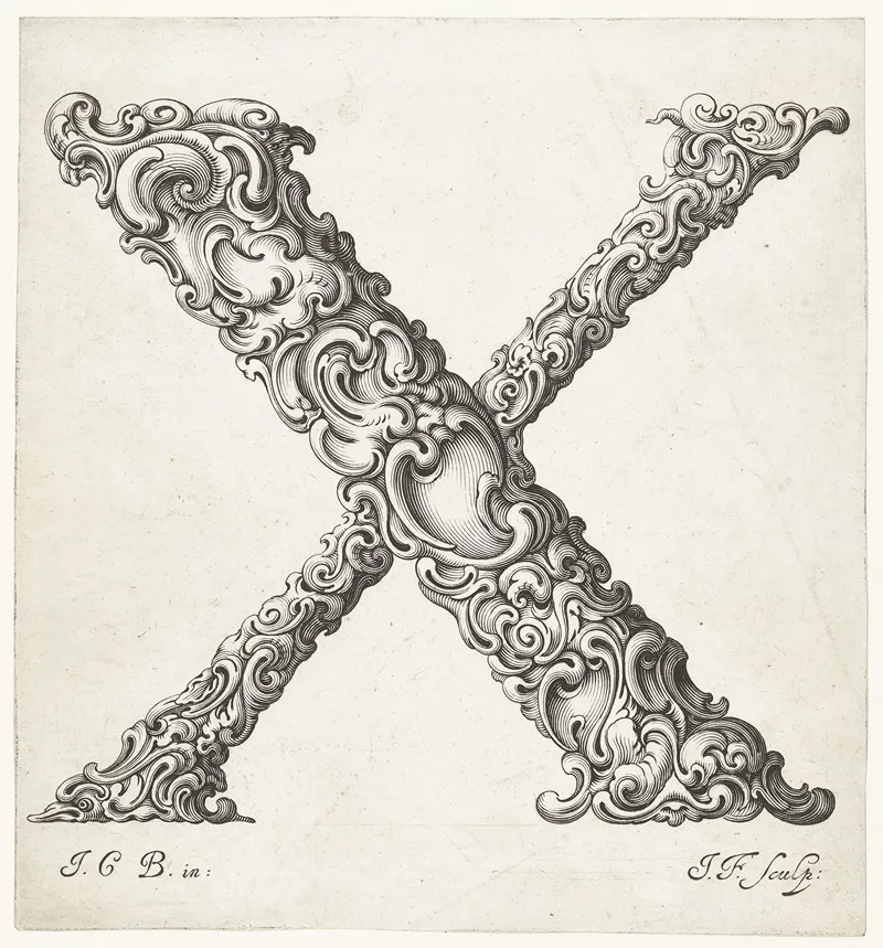 Letter X 2 Wall Art by Jeremias Falck - High-Resolution Digital Print