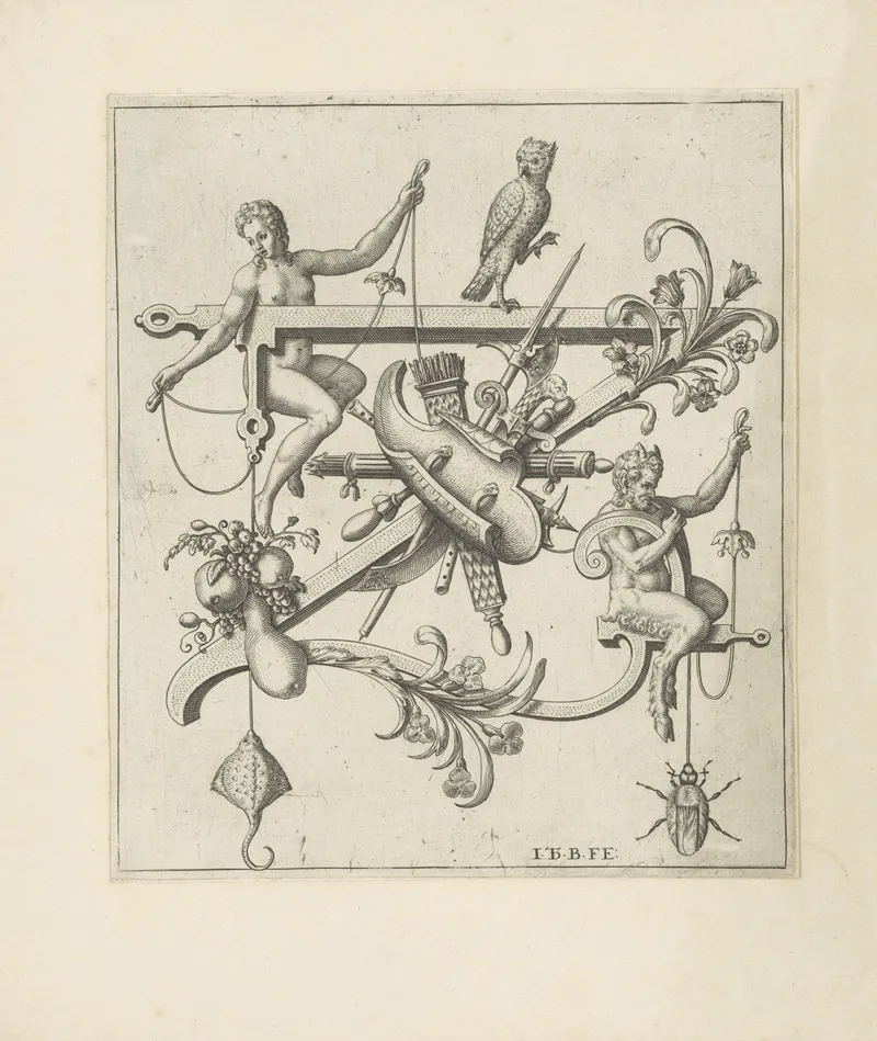 Letter Z For Zealot Wall Art by Johann Theodor de Bry - High-Resolution Digital Print