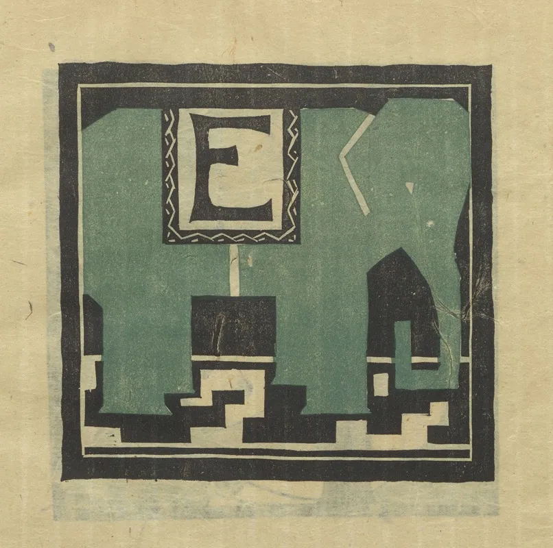 Letters Designed And Cut On Linoleum Blocks Pl 05 Wall Art by Columbia University Teachers College - High-Resolution Digital Print