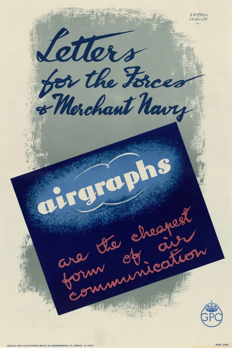 Letters For The Forces Merchant Navy Wall Art by Austin Cooper - High-Resolution Digital Print