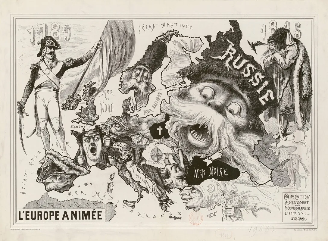Leurope Animee Wall Art by Achille Belloguet - High-Resolution Digital Print