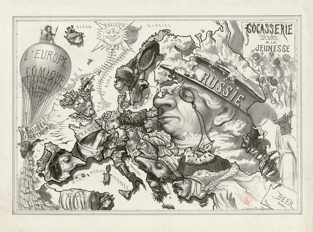 Leurope Comique Wall Art by Achille Belloguet - High-Resolution Digital Print