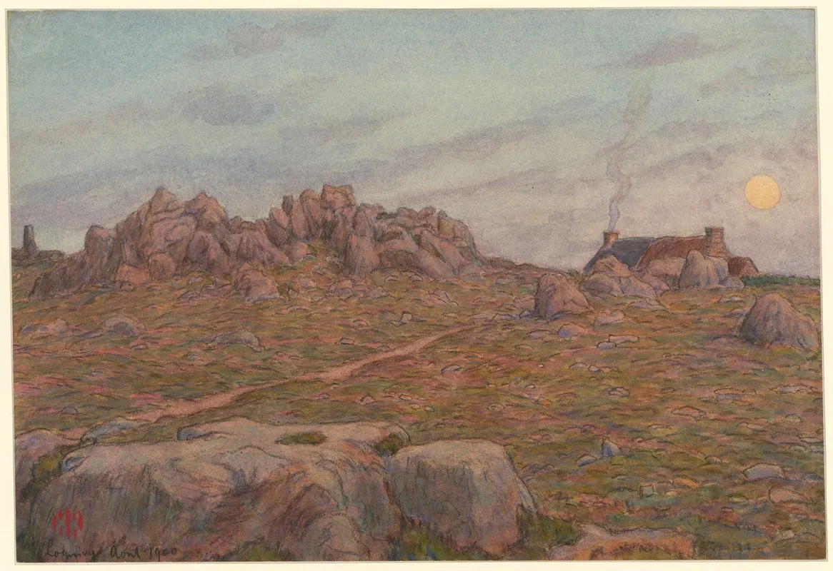 Lever De Lune A Roc Neven Wall Art by Henri Rivière - High-Resolution Digital Print