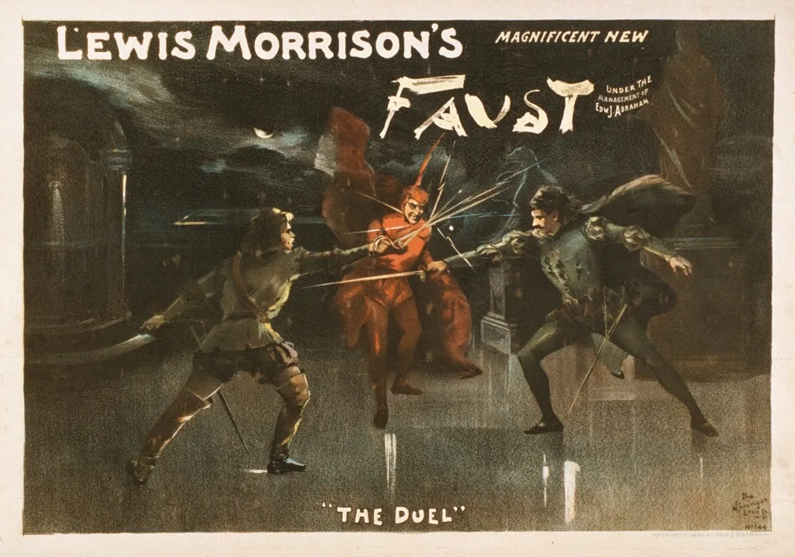 Lewis Morrisons Magnificent New Faust Wall Art by Springer Litho. Co. - High-Resolution Digital Print