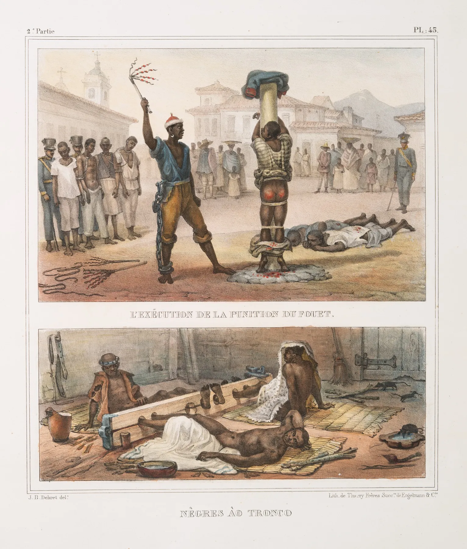 Lexecution De La Punition Du Fouet Negres Ao Au Tronco