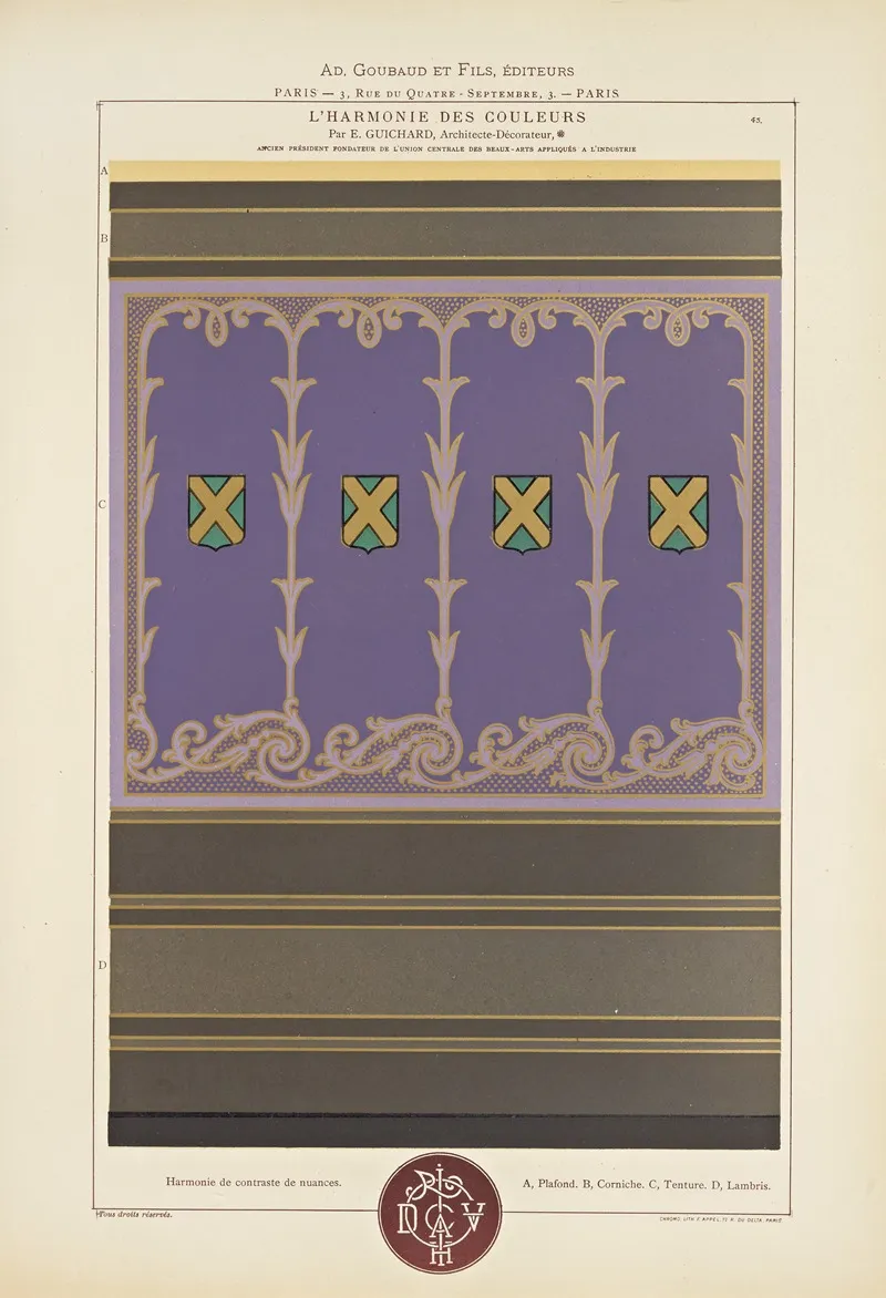 Lharmonie Des Couleurs Pl 028 Wall Art by Édouard Guichard - High-Resolution Digital Print