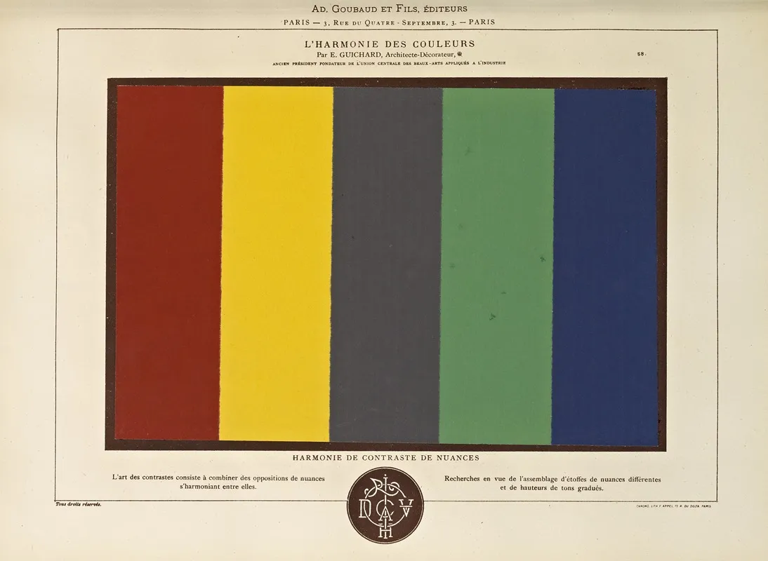 Lharmonie Des Couleurs Pl 048 Wall Art by Édouard Guichard - High-Resolution Digital Print